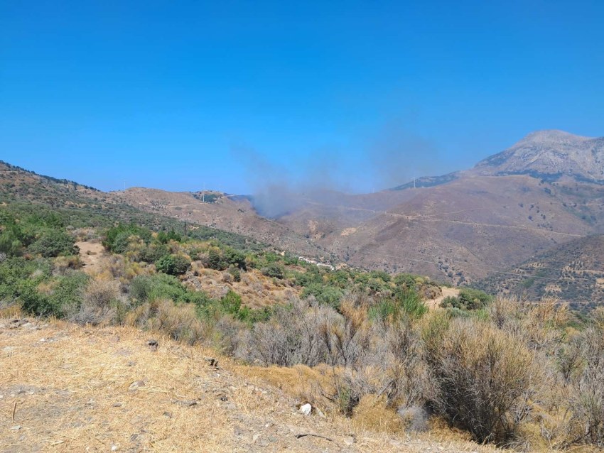 Το σημείο έναρξης της πυρκαγιάς, λίγο πριν ξεκινήσει την καταστροφική της εξάπλωση