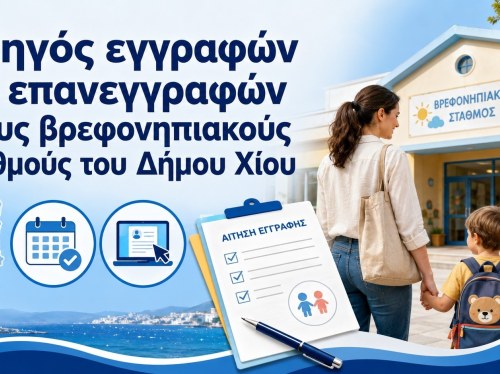 Οδηγός εγγραφών - επανεγγραφών στους βρεφονηπιακούς σταθμούς του Δήμου Χίου