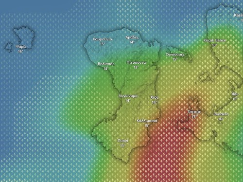 Κόκκινη προειδοποίηση για καιρικά φαινόμενα στο Βόρειο Αιγαίο την Παρασκευή