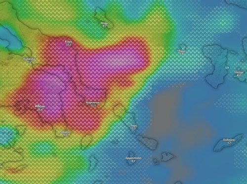 Κακοκαιρία Erminio - Νοτιότερα της Χίου θα κινηθεί το φαινόμενο σύμφωνα με τις τελευταίες εκτιμήσεις