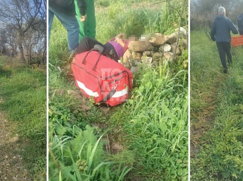 Βολισσός 2026- Με το φορείο μέσα στα χωράφια γιατί το ασθενοφόρο δεν είχε δρόμο για να φθάσει στο σημείο