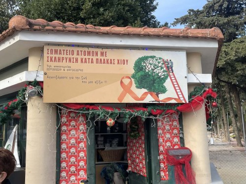 Χριστουγεννιάτικο μπαζάρ από το Σωματείο Ατόμων με Σκλήρυνση Κατά Πλάκας Χίου: Ελπίδα και ενίσχυση με χειροποίητα δώρα