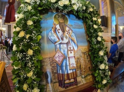 Αρχιερατικός εορτασμός για τον Άγιο Ιερομάρτυρα Πλάτωνα