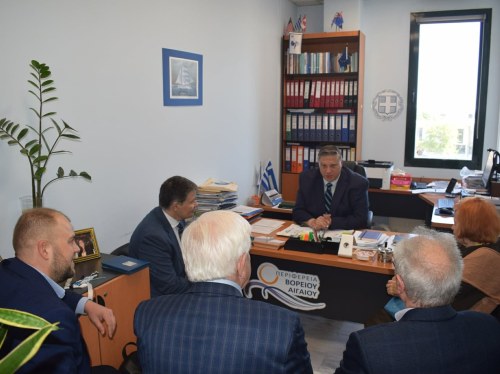 Συνάντηση Μπουρνιά με αντιπροσωπεία του Admiral Makarov National University of Shipbuilding και Πανεπιστήμιο Αιγαίου