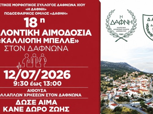 Εθελοντική αιμοδοσία στον Δαφνώνα