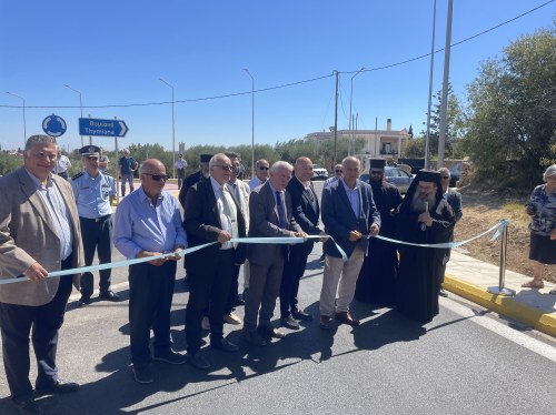 Εγκαινιάστηκε η παράκαμψη Χαλκειούς παρουσία Ευρωπαίων πρέσβεων