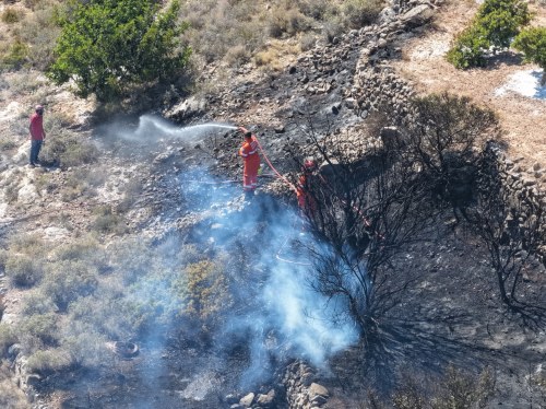 Φωτιά στις Σκουριές Μεστών: Η άμεση κινητοποίηση απέτρεψε τα χειρότερα
