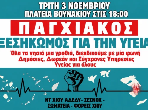 Στους δρόμους στις 3 Νοεμβρίου η Χίος για την Υγεία και τις διακομιδές