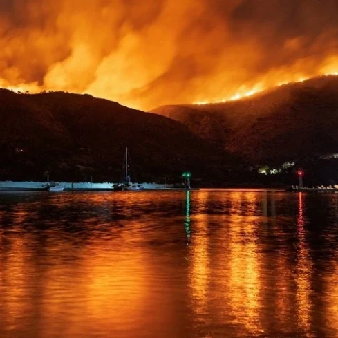 Πυρκαγιά καίει δασική έκταση στο Λιθί, Χίος, Τρίτη 24 Ιουνίου 2025 (δημοσιεύεται Τετάρτη 25 Ιουνίου 2025). ΑΠΕ-ΜΠΕ/ΚΩΣΤΑΣ ΚΟΥΡΓΙΑΣ