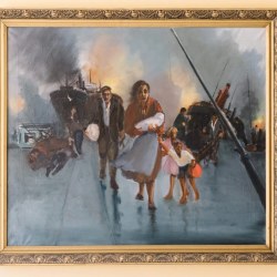 Ο ζωγραφικός πίνακας του Ανδρέα Κρυστάλλη «Ο βομβαρδισμός του Πειραιά»